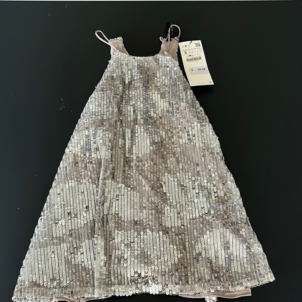 Zara New Years Eve Sequin Swing Top NWT size Small